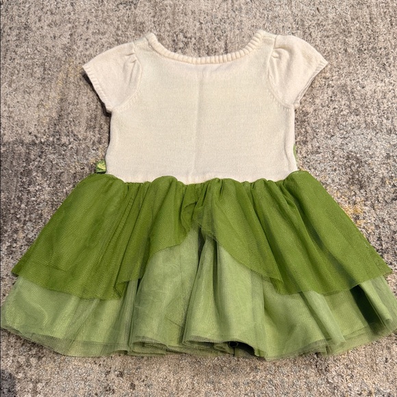 Disney Cream and Green Floral Kids Dress - Picture 3 of 3